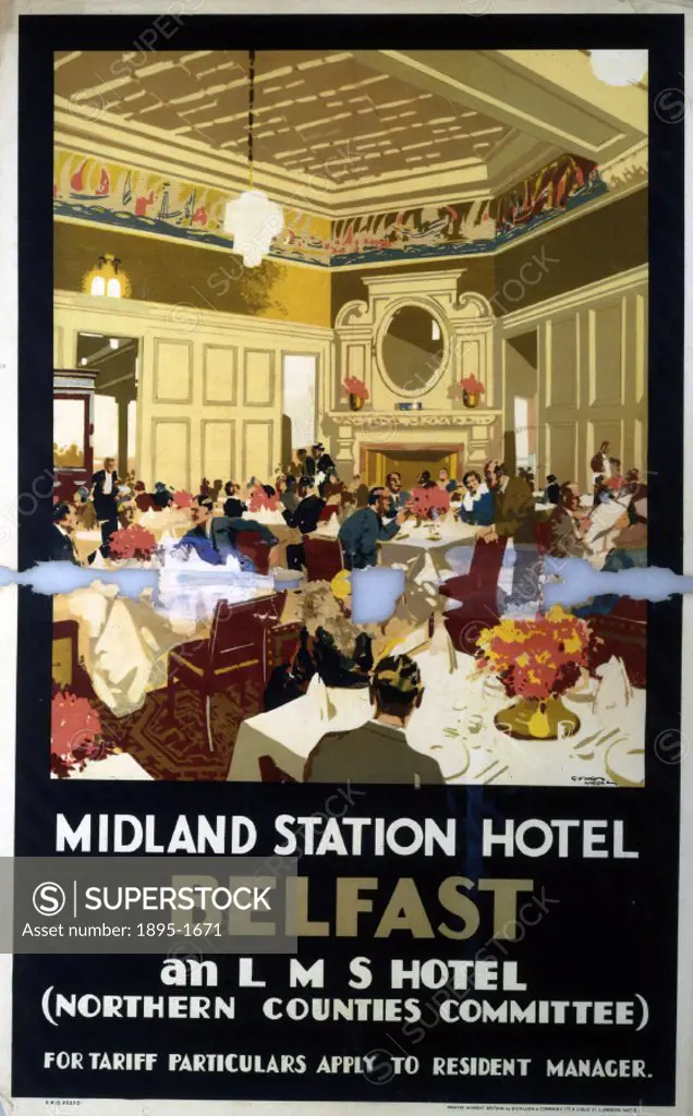 London Midland & Scottish Railway poster. Artwork by Gordon Nicoll.