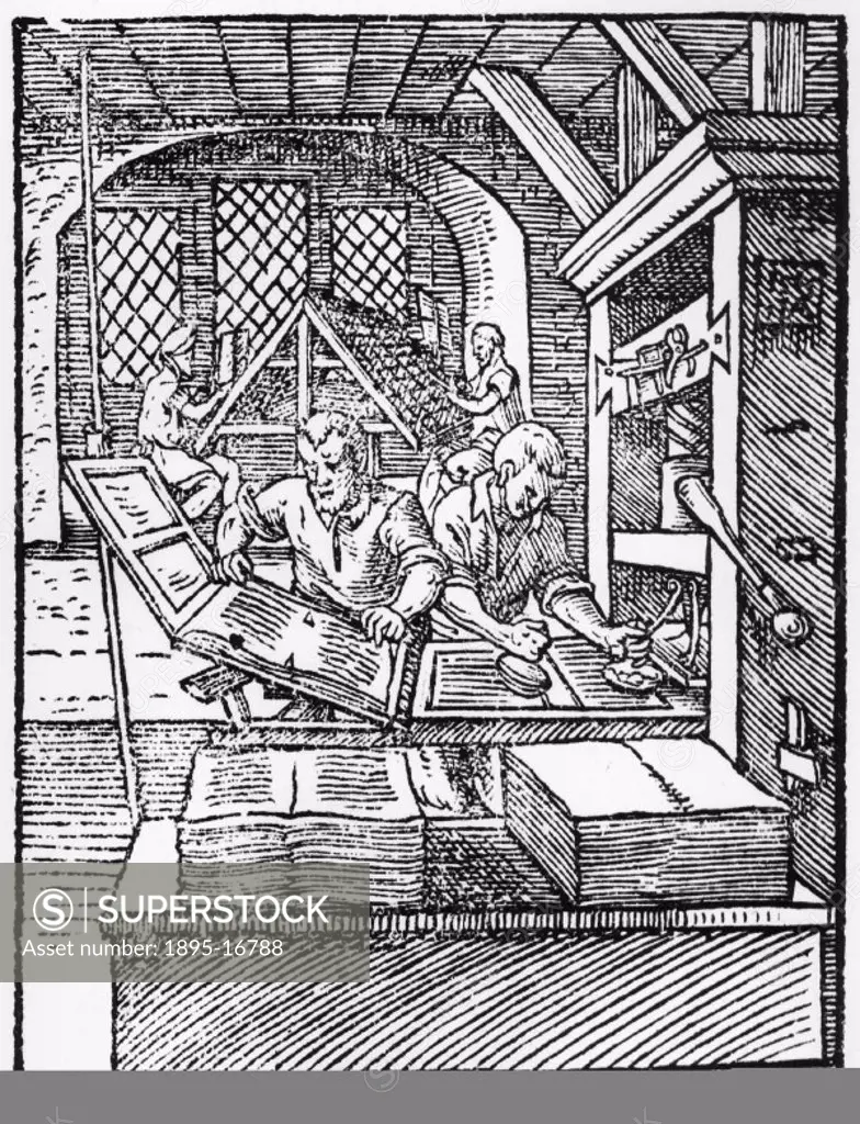 Woodcut illustration by Jost Amman (1539-1591) from ´De Omnibus Illiberalibus Siue Mechanicis Artibus...Liber´ by Hartmann Schopper (b 1542), publishe...