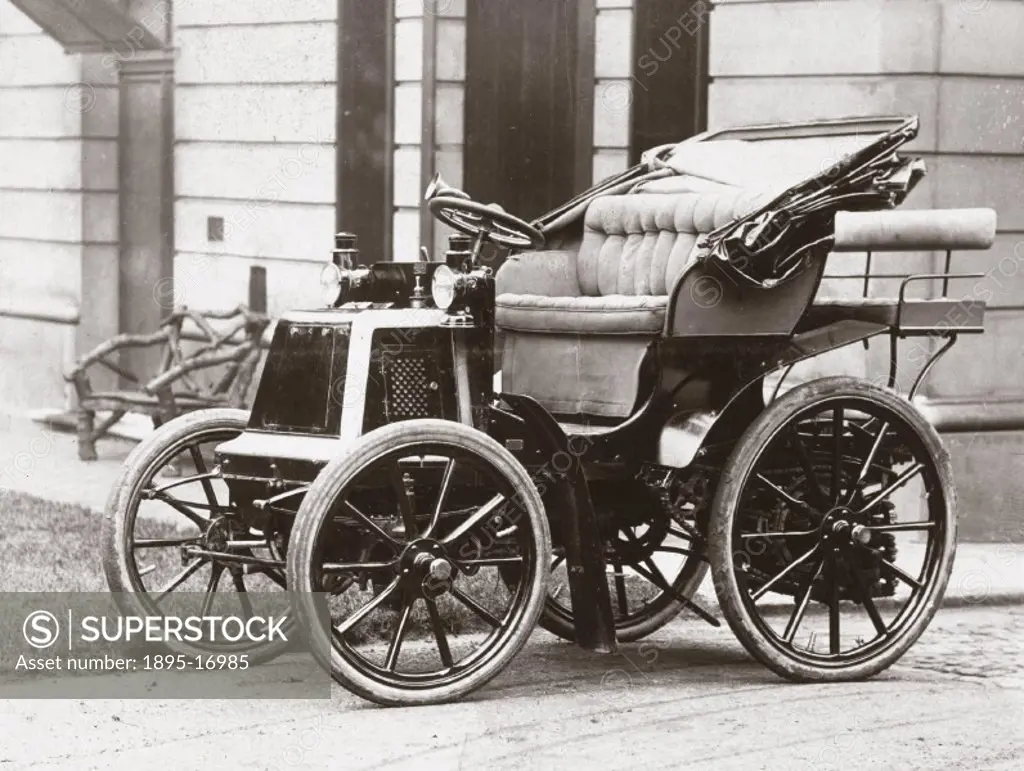 Photograph taken from an album of prints collected by English motorist, motor car manufacturer and aviator Charles Stewart Rolls (1877-1910), showing ...