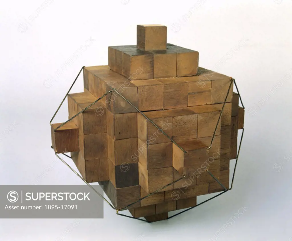 This is one of a series of  wooden models which show how groups of atoms can form different crystal shapes. William Hyde Wollaston (1766-1828) was an ...