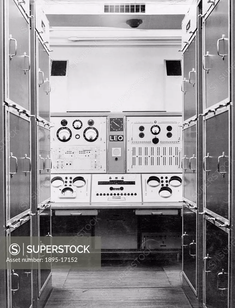 Leo I electronic computer, c 1960s Operator´s console