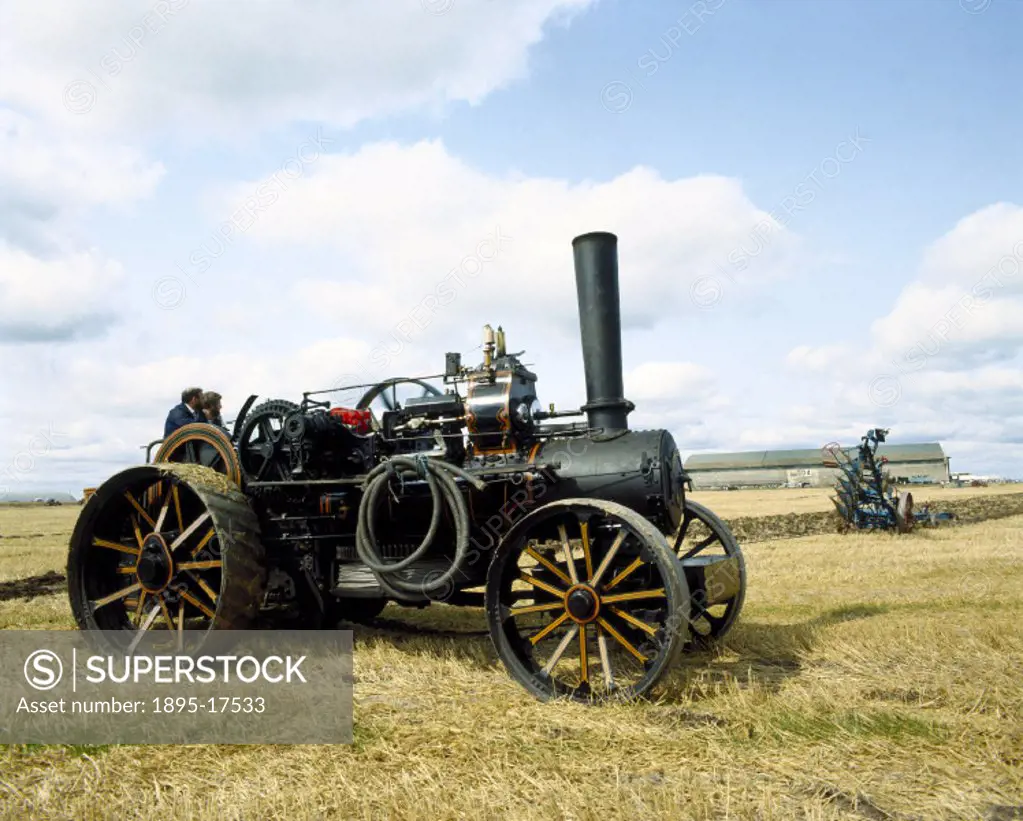 Photograph taken c 1980s of the Fowler BB116 nominal horsepower cable ploughing engine manufactured by John Fowler & Co of Leeds, West Yorkshire.