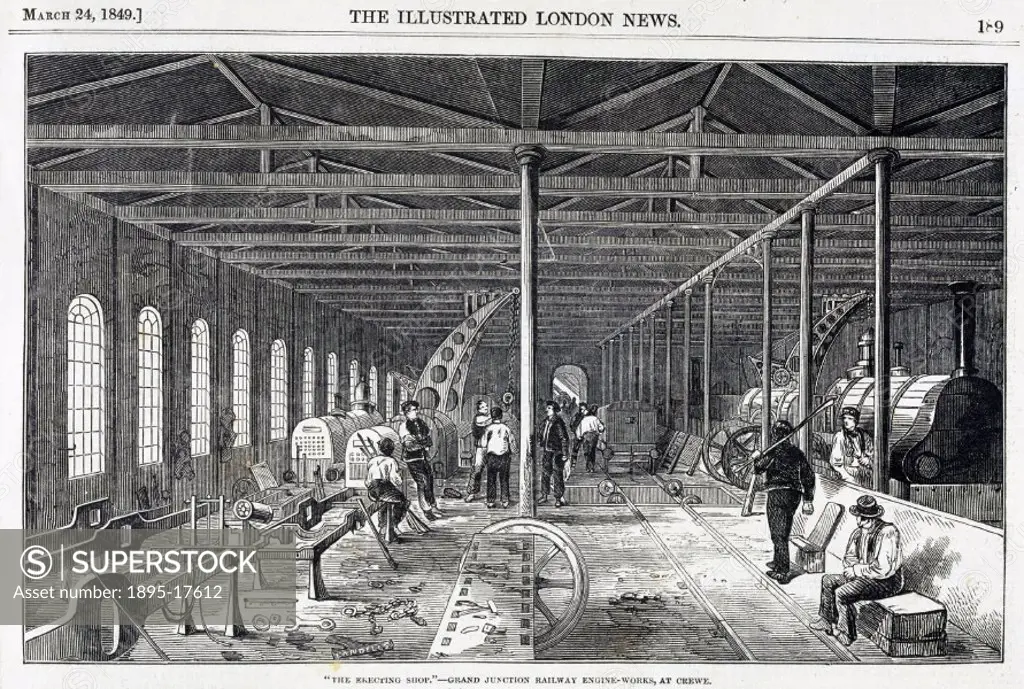 Engraving from the Illustrated London News’, published on 24 March 1849. The Grand Junction Railway (GJR) was incorporated in 1833, serving Liverpool...