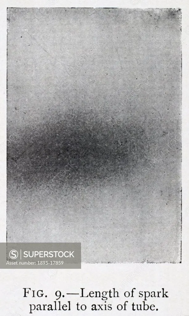 Photographic plate entitled Length of spark parallel to axis tube’, taken from Rene Blondlot´s ´N Rays´ (1905). Shortly after the discovery of X-rays...
