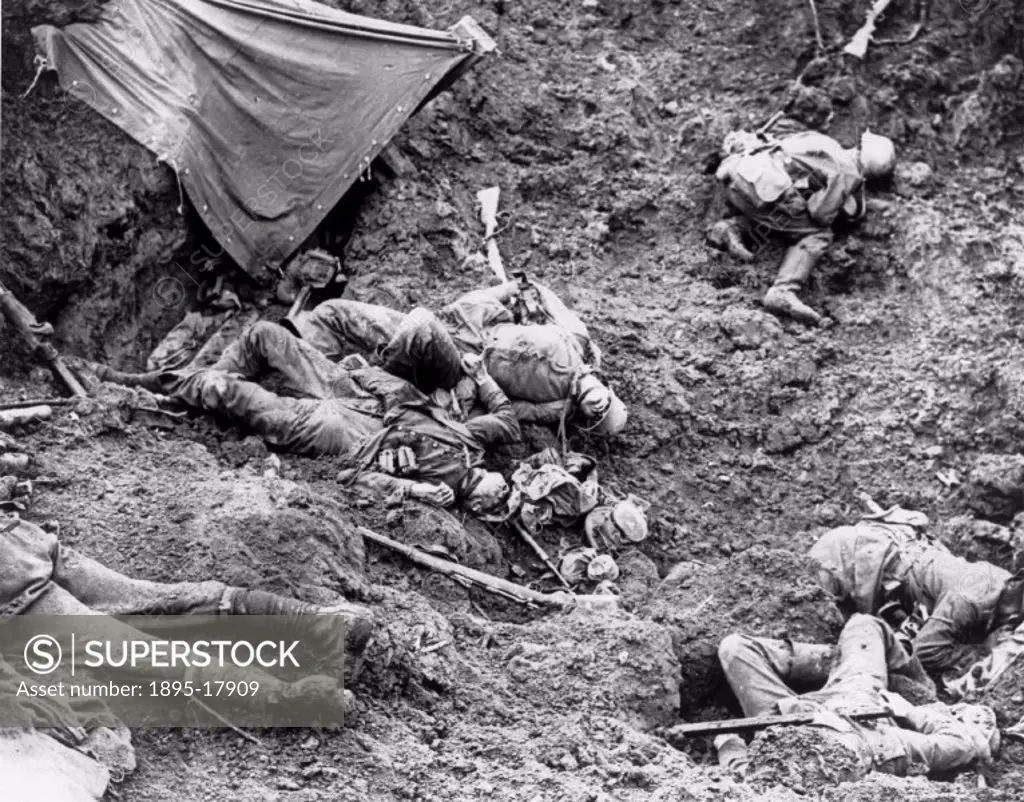 German dead at the Battle of Pilckem Ridge, 31 July 1917.
