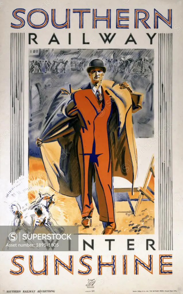 SR poster. Winter Sunshine by JCV, 1932