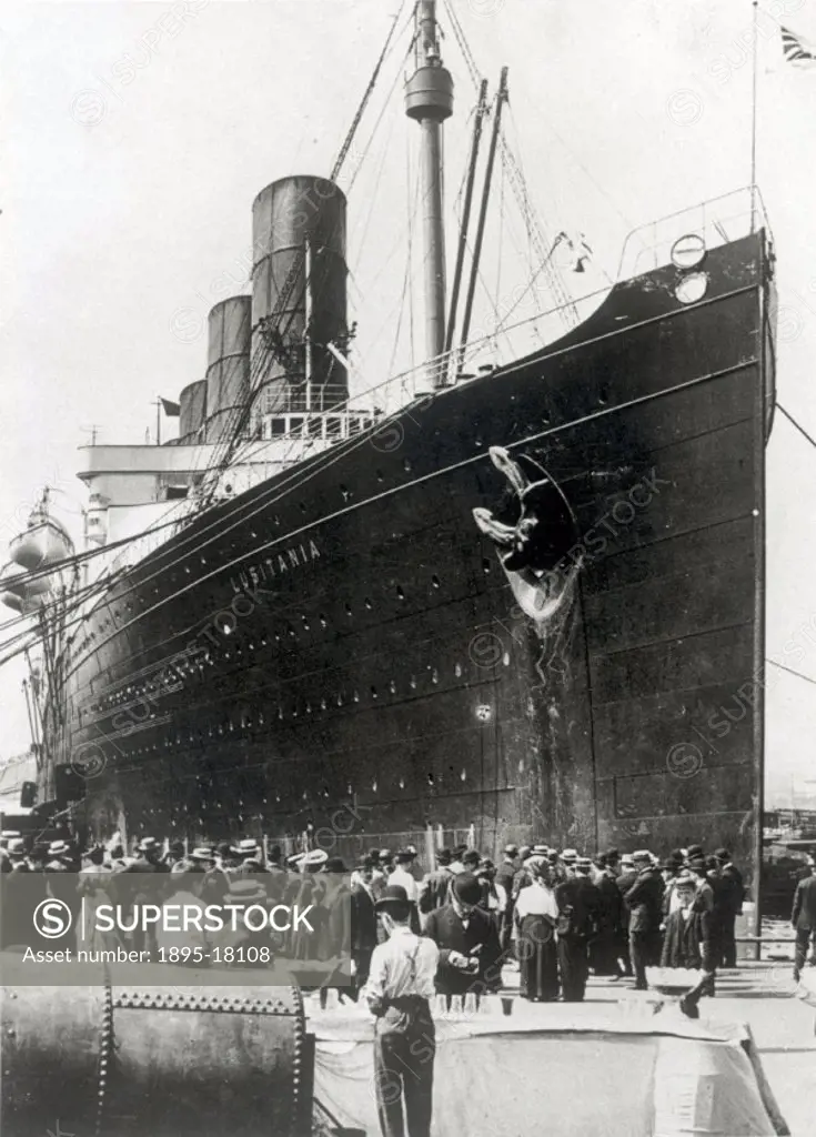 The Lusitania was hit by German U- boats in May 1915 just off the Old Head of Kinsale, Southern Ireland. ´It is reported that the Lusitania was carryi...