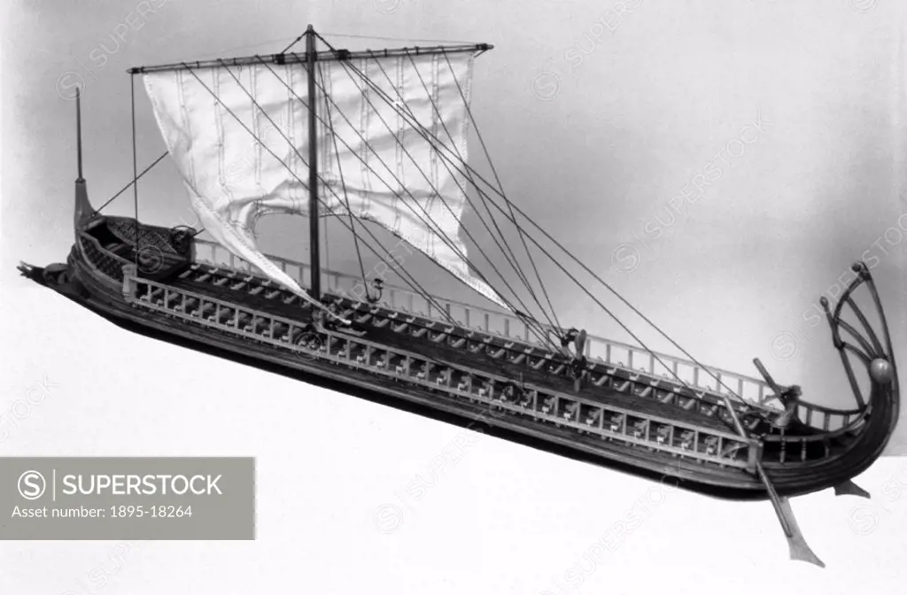 Model. No contemporary and reasonably complete sculpture or drawing of a Greek trireme has yet been found. A Greek trireme usually pulled 170 oars, ar...
