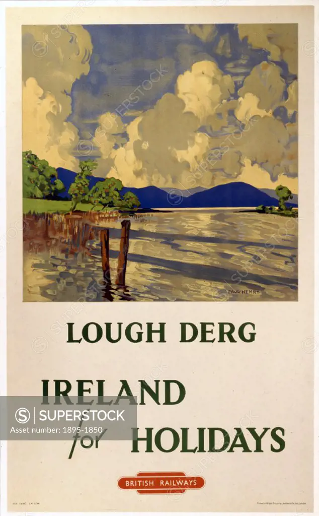 Ireland for Holidays - Lough Derg’, BR(LMR) poster, 1949.