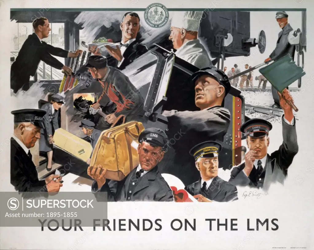 LMS poster. Your Friends on the LMS by Septimus E Scott, 1946