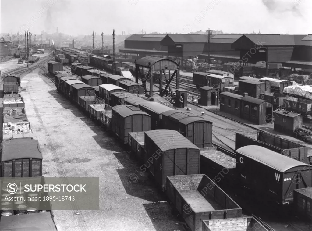 Photograph of wagons in the yard taken by an official London & North Eastern Railway photographer.