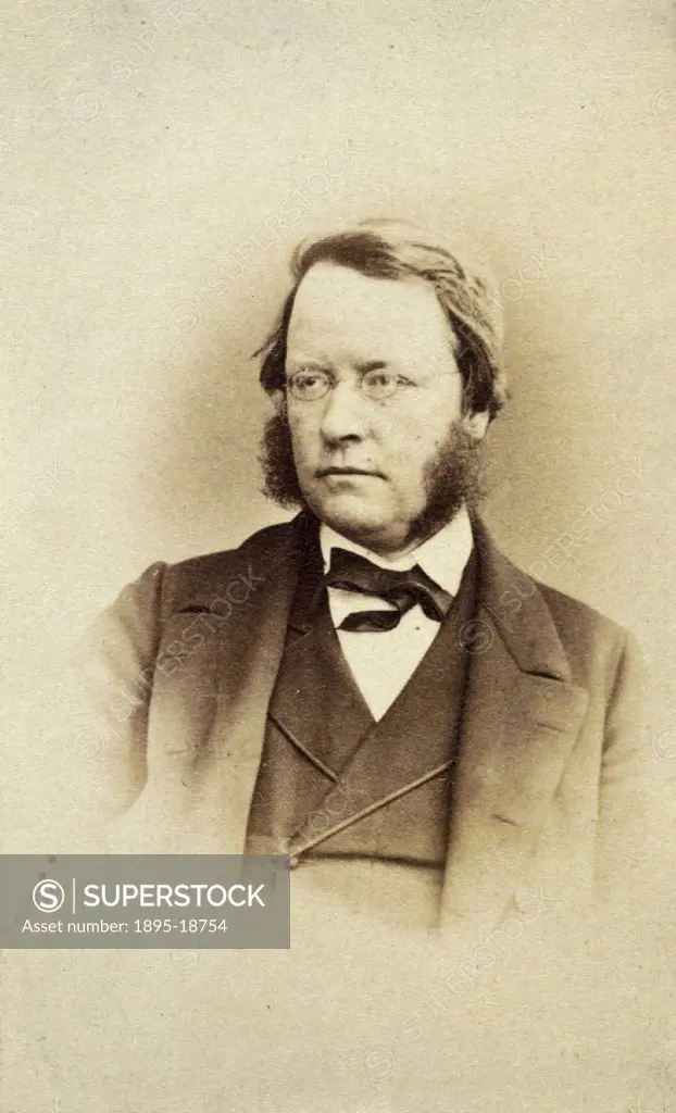 Photograph of Lyon Playfair, FRS, MP, first Baron St. Andrews (1818-1898). Playfair studied medicine at Glasgow and Edinburgh and chemistry at Univers...