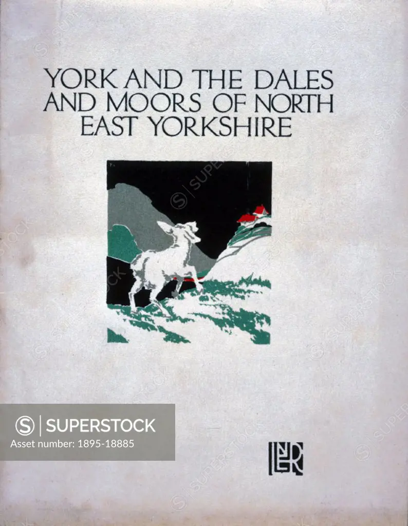 Front cover of ´York and the dales and moors of North East Yorkshire´. This guidebook produced by London & North Eastern Railway (LNER) contains listi...