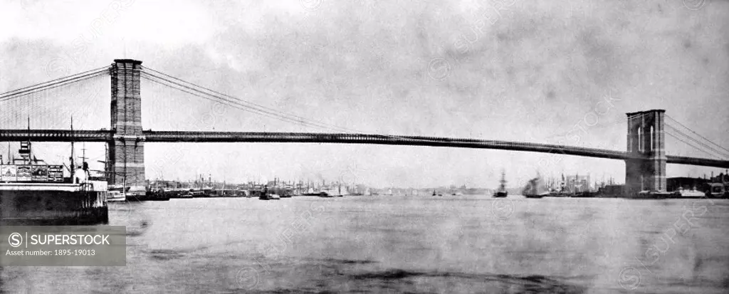 This suspension bridge, connecting Brooklyn and Manhattan across the East River, was opened on 24th May 1883, and was heralded as one of the most impo...