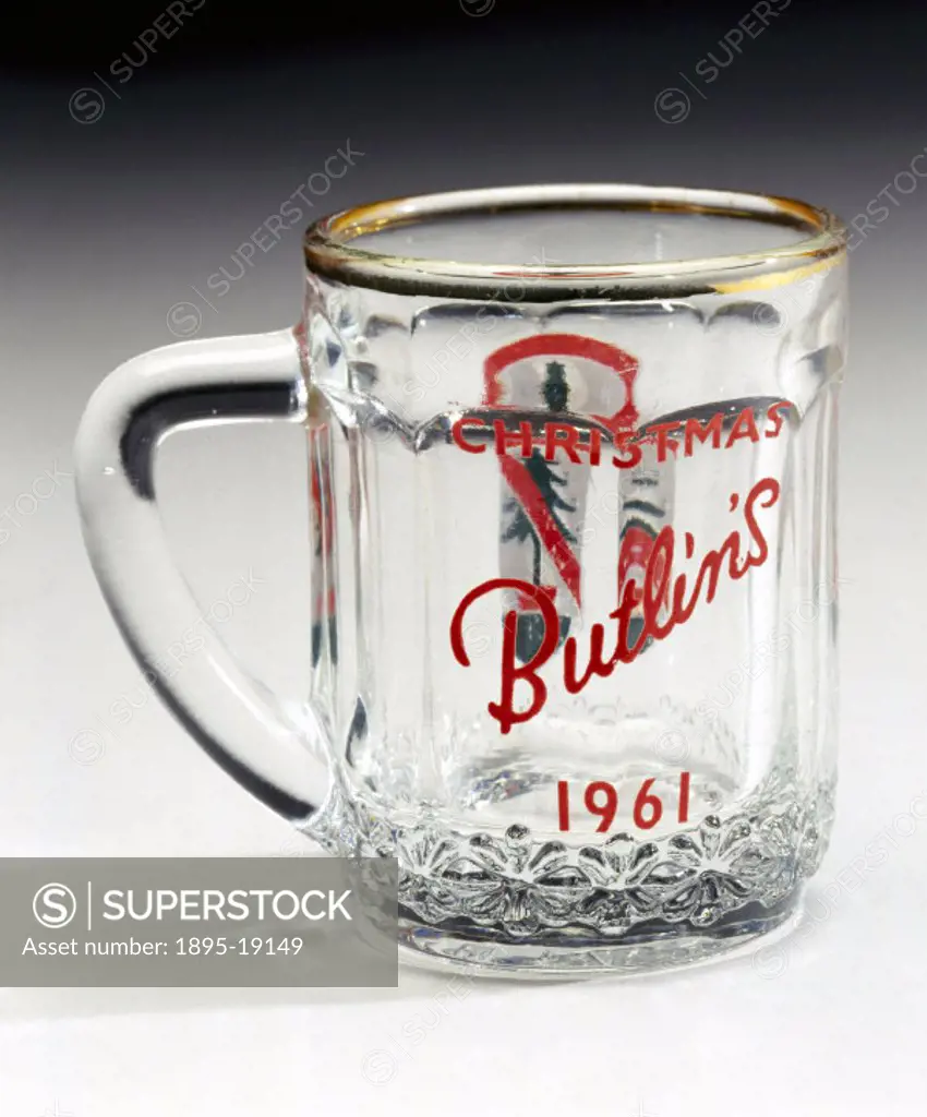 This small glass tankard was made for the Butlins Christmas 1961 season. At the end of the Second World War, Billy Butlin bought back from the govern...