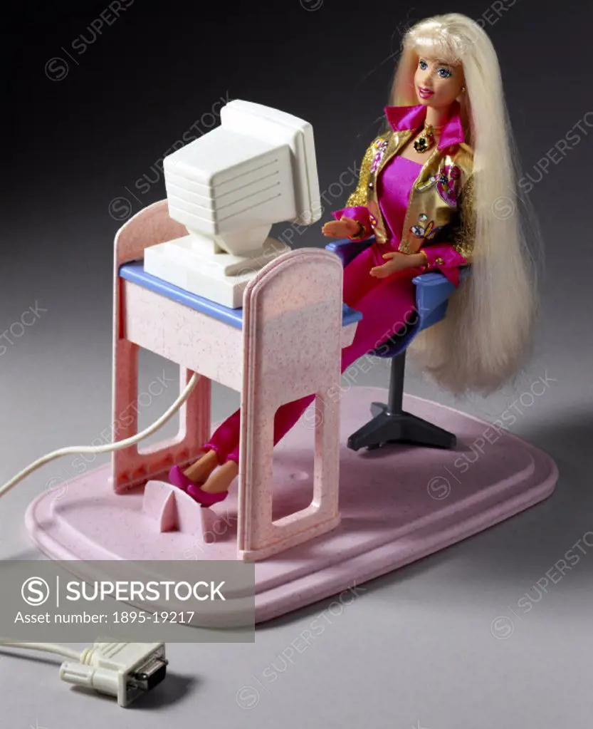 Mattel launched this version of the ever-popular Barbie doll for Christmas 1997. Barbie´s own computer links to the serial port of the user´s computer...