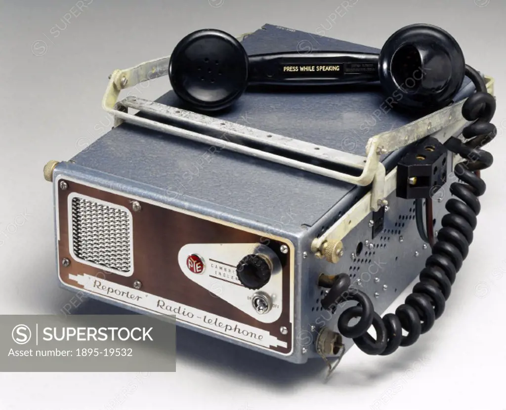 An early radio telephone, type PTC 116, made by Pye, Cambridge. This is the type of radio telephone that the police would have used from the 1950s onw...