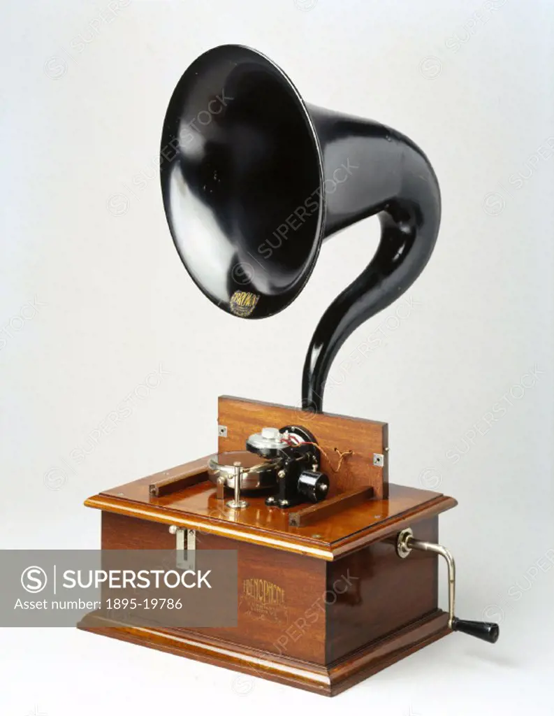 Frenophone loudspeaker amplifier, 1922.Before modern moving-coil loudspeakers, most people listened to the radio on headphones. A speaker, if you had ...