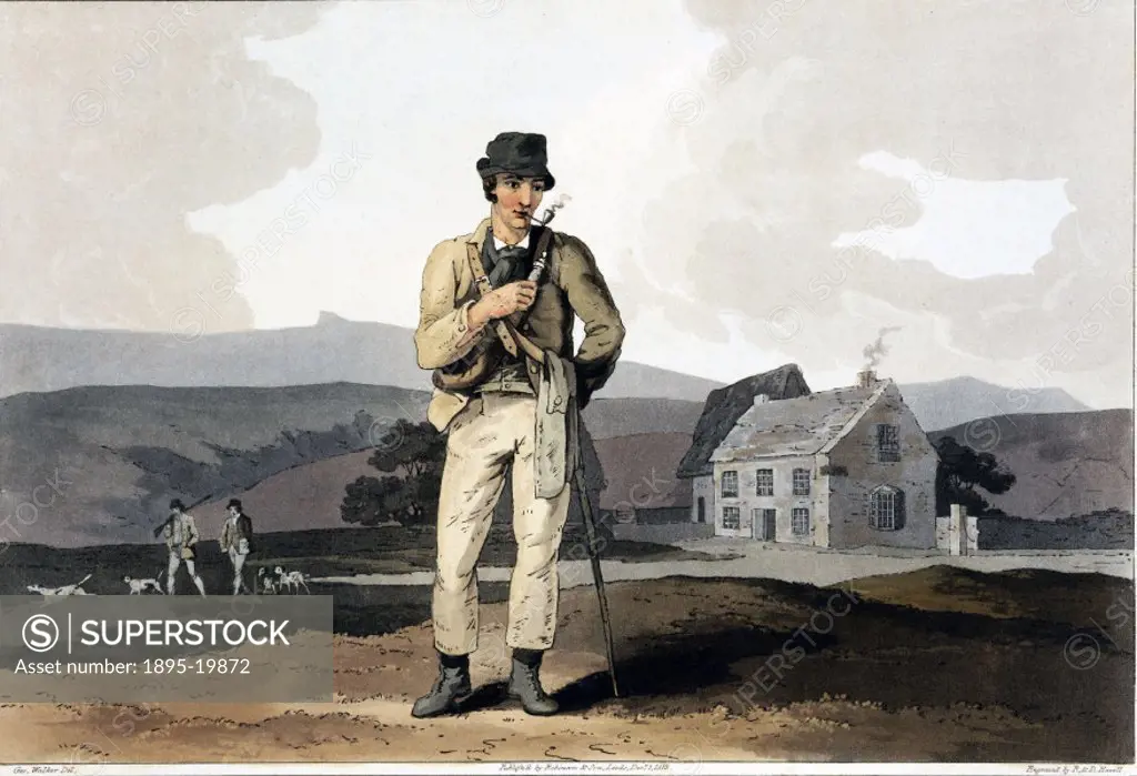 Hand-coloured aquatint by Robert Havell after George Walker from The Costume of Yorkshire’ by George Walker, published 1814 by Robinson & Son of Leed...
