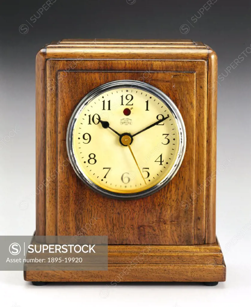This is an example of the first type of synchronous motor clock to be marketed in the UK. A synchronous motor runs at a speed proportional to the freq...