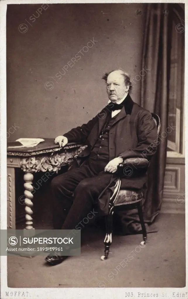 Carte de visite photograph by J Moffat of Edinburgh. Talbot (1800-1877) was a mathematician, physicist, philologist and pioneer of photography. He is ...