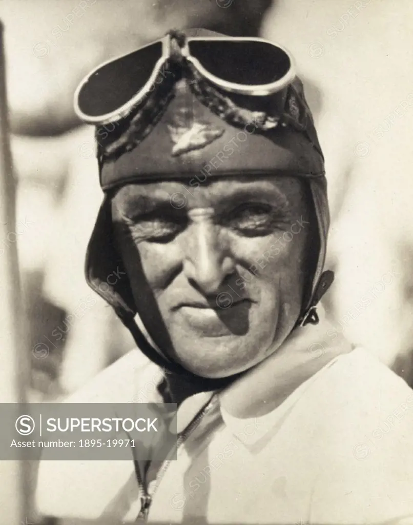 Photograph. Campbell (1885-1949) was the holder of both land and water speed records from 1927 onwards. In 1935 he became the first man travel at over...