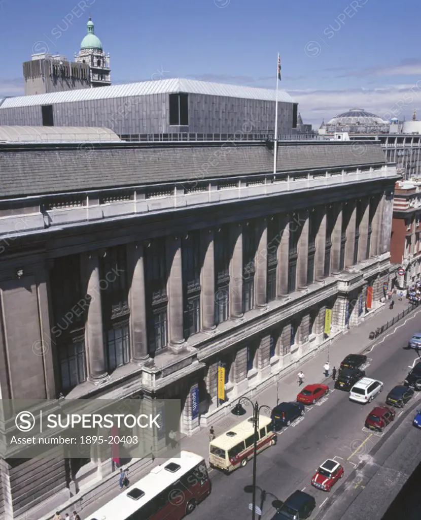 The Science Museum, Exhibition Road, London, June 2001.The facade of the Science Museum on Exhibition Road, as viewed from the upper balcony of the Vi...