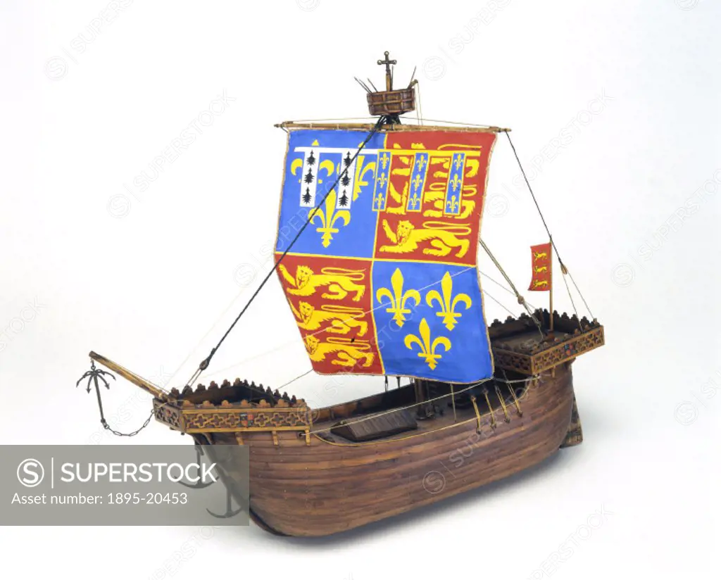 Model (scale 1:48) based on a representation of a ship contained in the seal of John of Lancaster (1389-1435), Duke of Bedford (Lord High Admiral of E...