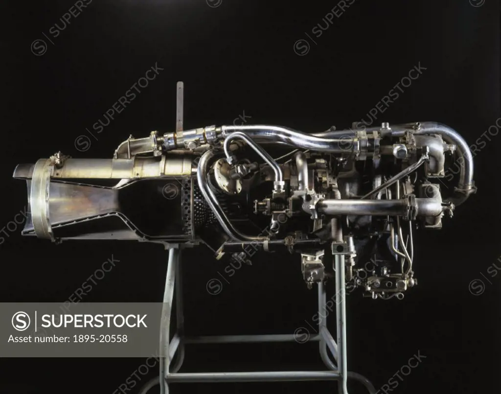 Made by De Havilland. The Spectre rocket engine propelled Britain´s SR-53 interceptor aircraft. The SR-53 was intended as a manned stop-gap while guid...