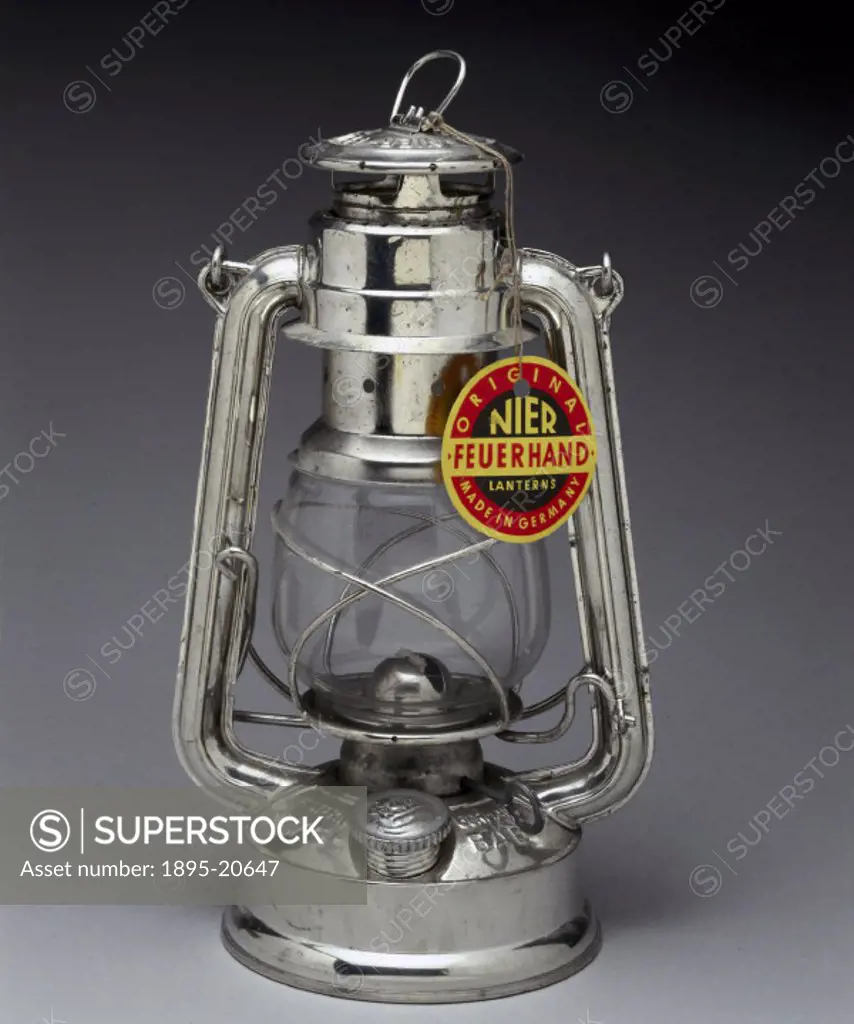 A paraffin hurricane lamp, model ´Baby 175´, made in Germany, which was probably out of use in 1965. The post-war production boom, and a full-employme...