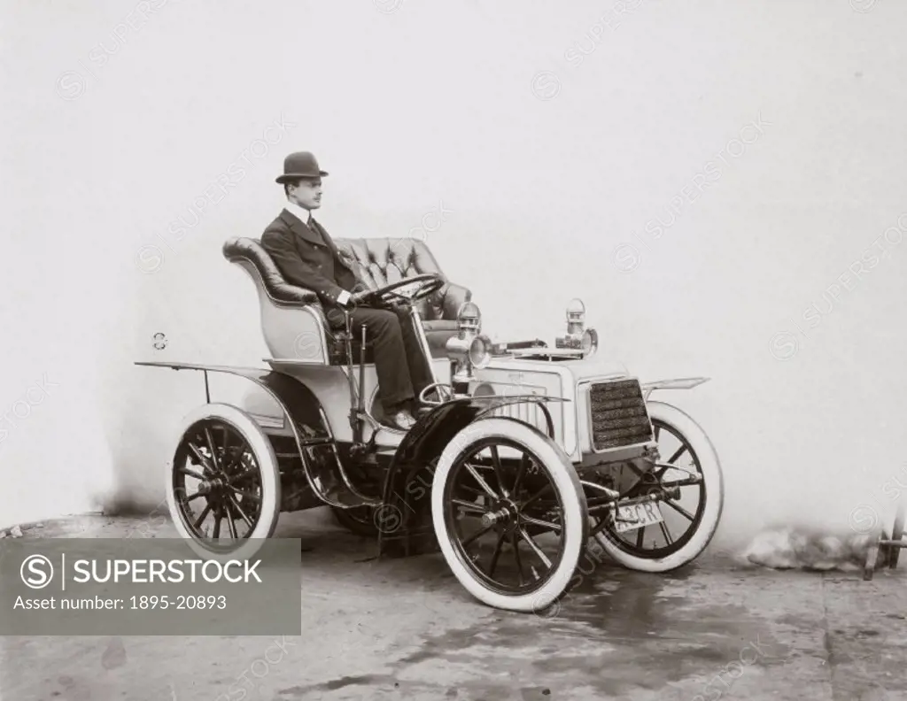 Photograph taken from an album of images compiled by English motorist, motor car manufacturer and aviator Charles Stewart Rolls (1877-1910). Rolls was...