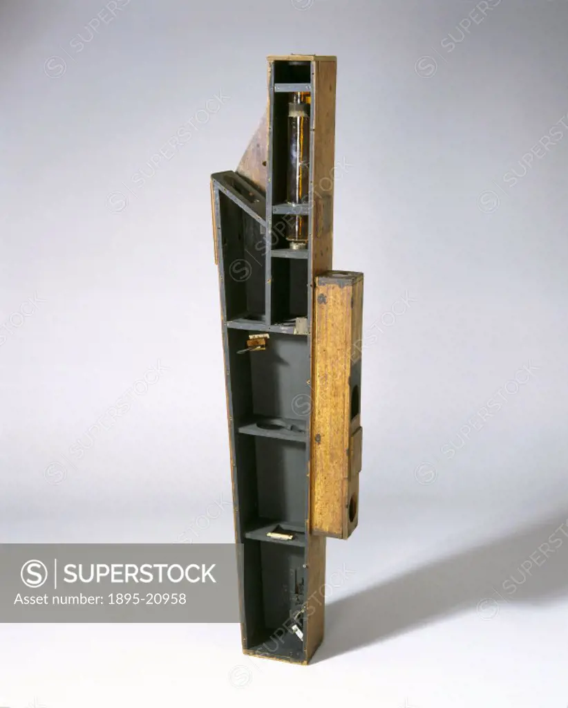 This instrument was designed by Gordon Dobson of Oxford University to measure the amount of ozone in the stratosphere. He set it up on the ground, poi...