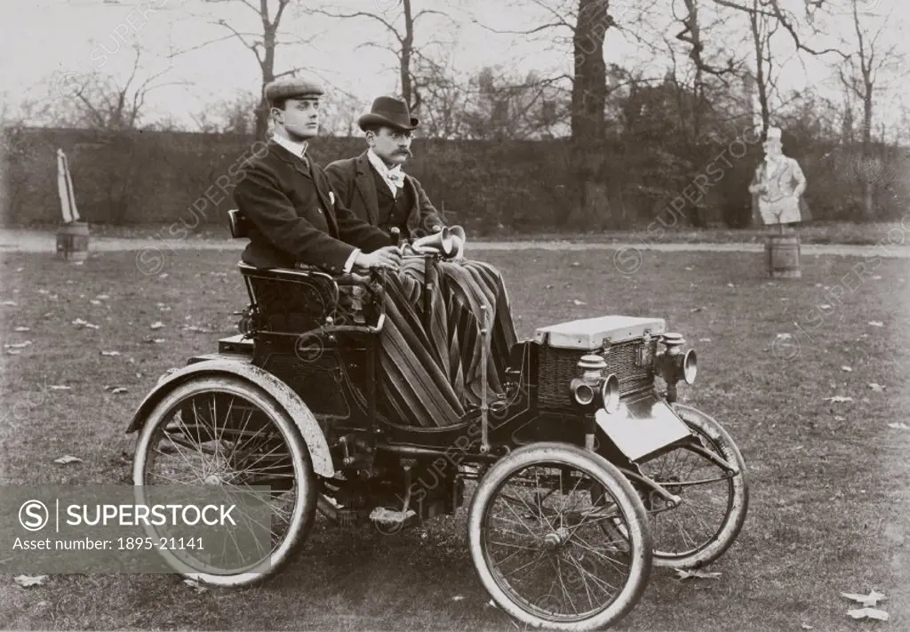 Photograph taken from an album of prints compiled by Charles Stewart Rolls (1877-1910), English motorist, motor car manufacturer and aviator. Rolls wa...