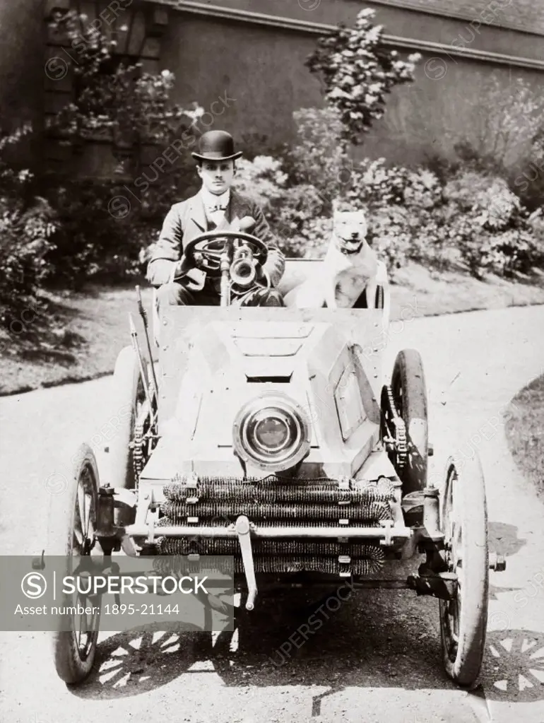 Photograph taken from an album of images compiled by Charles Stewart Rolls (1877-1910), English motorist, motor car manufacturer and aviator. Rolls wa...