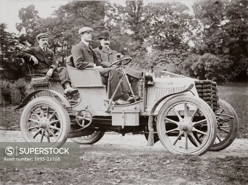 Photograph taken from an album of images compiled by English motorist, motor car manufacturer and aviator Charles Stewart Rolls (1877-1910). Rolls fou...