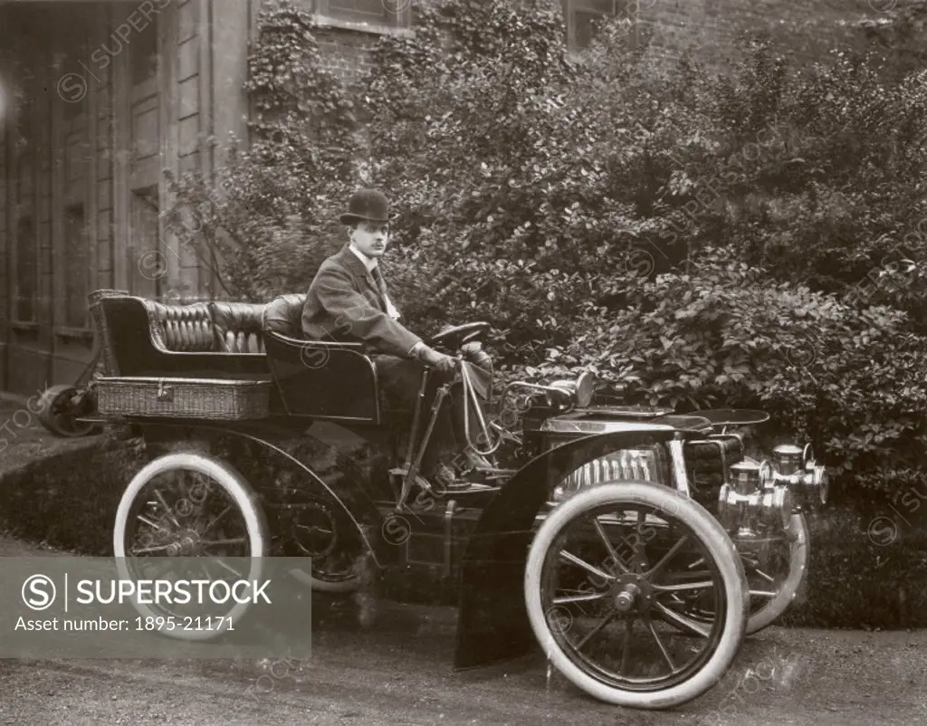 Photograph taken from an album of images compiled by English motorist, motor car manufacturer and aviator Charles Stewart Rolls (1877-1910). Rolls fou...