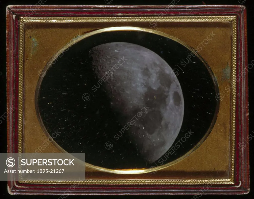 Daguerreotype by John Adams Whipple (1823-1891) and William Cranch Bond. Whipple, a Boston daguerreotypist collaborated with Bond, an astronomer to pr...
