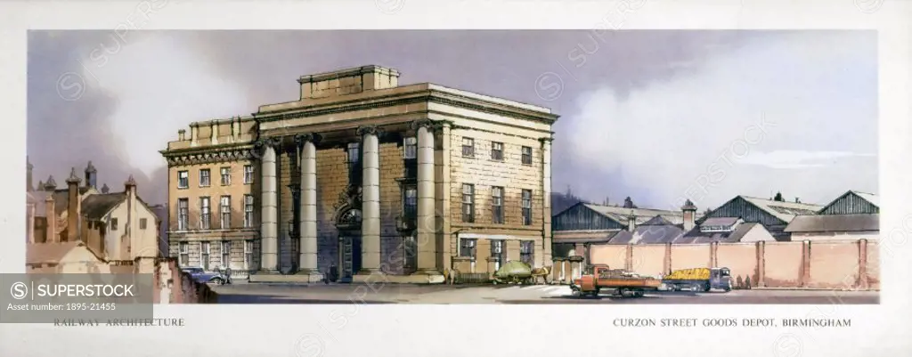 One of a series of carriage prints entitled ´Railway Architecture´, by Claude Buckle (b 1905), produced for British Railways, London Midland Region (B...