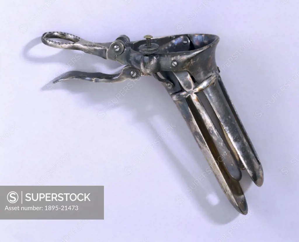 This type of vaginal specula has four blades and was invented by Meadows. It is made out of steel and was constructed by S Maw, Son and Thompson of Lo...
