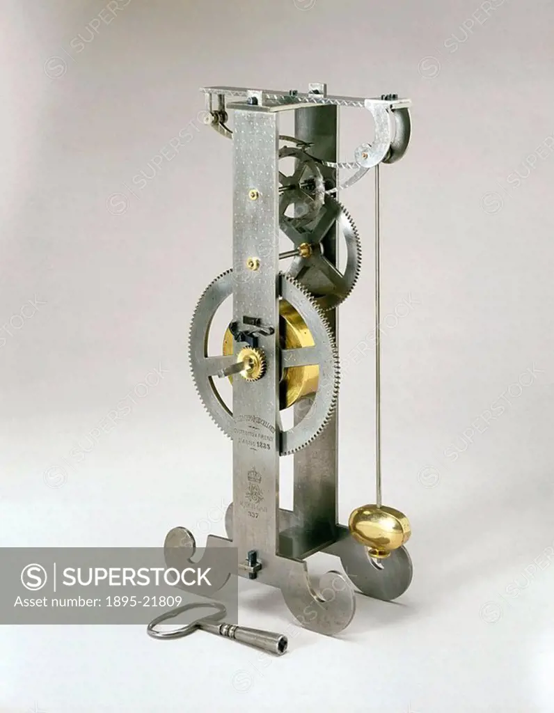 Reconstruction made in Florence in 1883 based on a drawing by Galileo´s friend and biographer, Viviani, of an incomplete pendulum clock proposed by Ga...