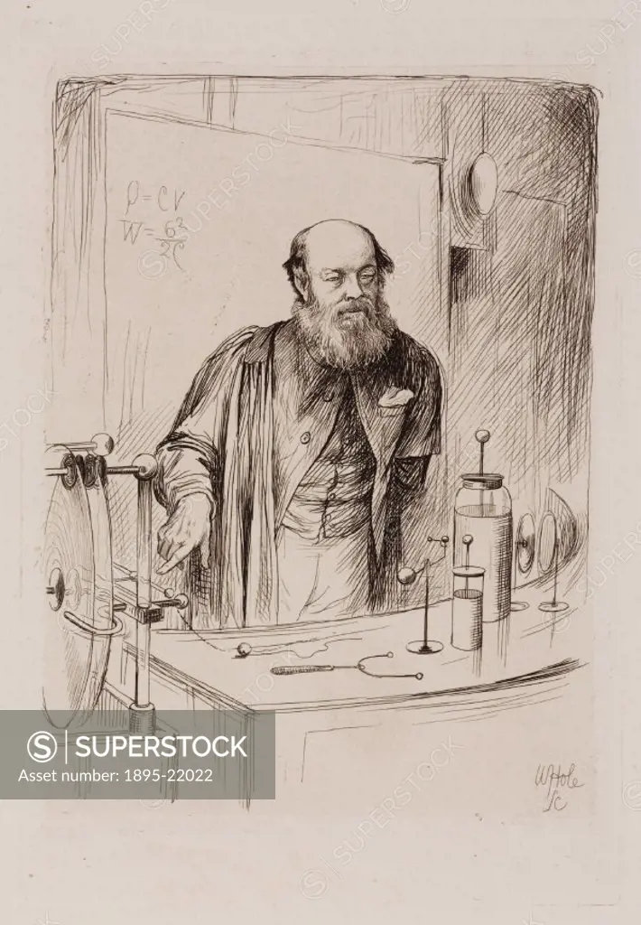 Etching by W Hole from Quasi Cursores’. Peter Guthrie Tait (1831-1901) conducted experiments to determine the density of ozone and the effects of pas...