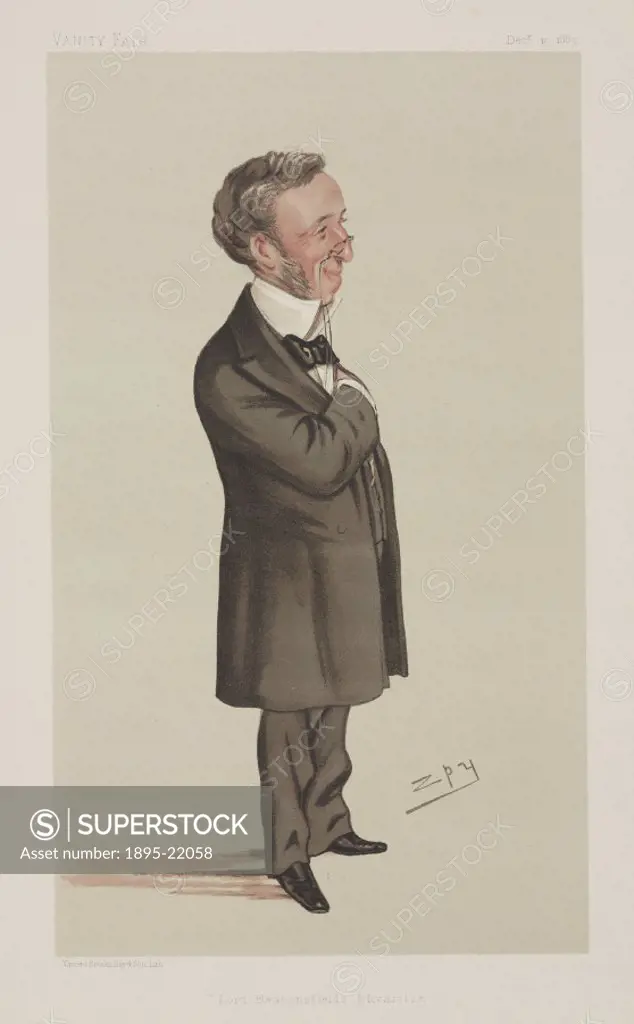 Chromolithograph by Vincent Brooks Day and Son Ltd of a caricature by Leslie Ward, better known as Spy, from Vanity Fair’ magazine. Richard Quain (18...