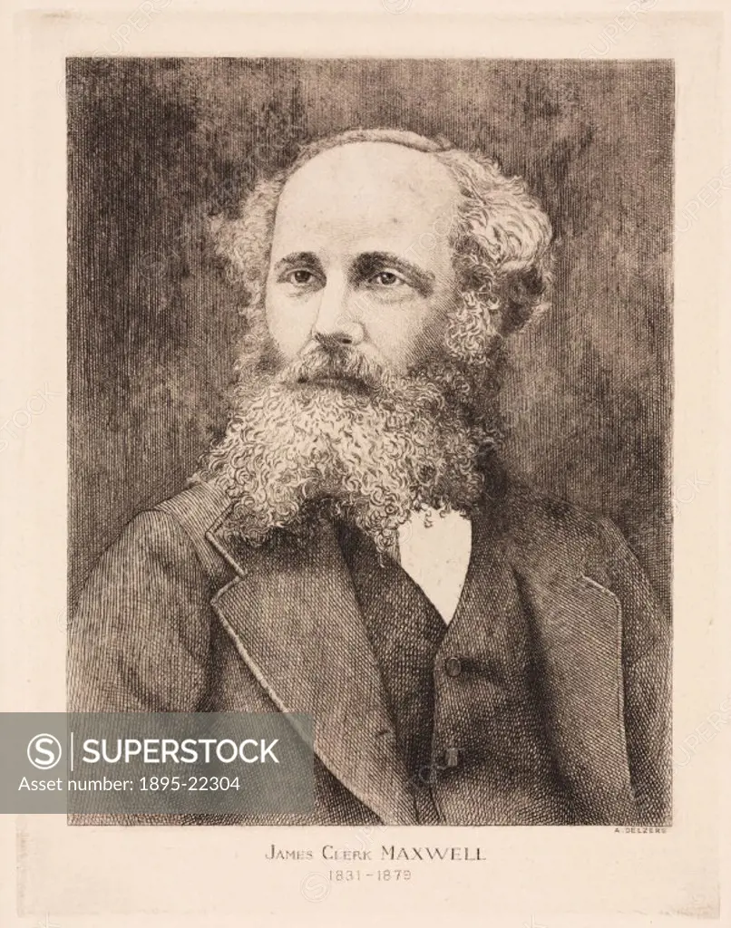 Etching by A Delzers. James Clerk Maxwell (1831-1879) was one of worlds greatest theoretical physicists the world has ever known. He was born in Edin...
