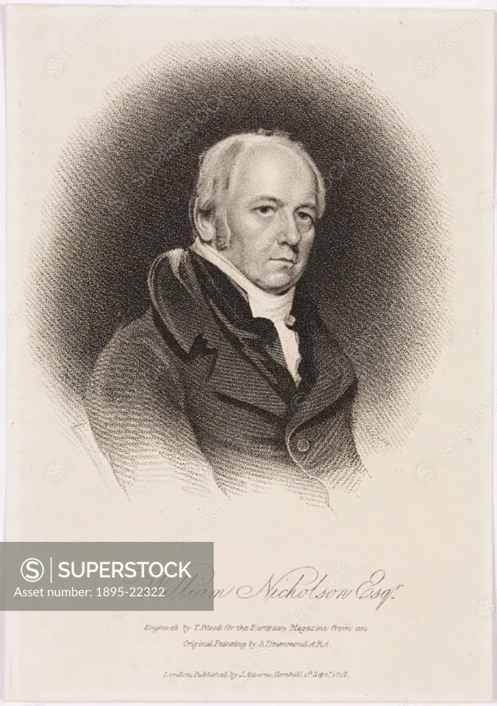 Engraving by T Blood for the European Magazine’ after an original painting by Samuel Drummond. Nicholson (1753-1815 ) pursued many careers and was at...