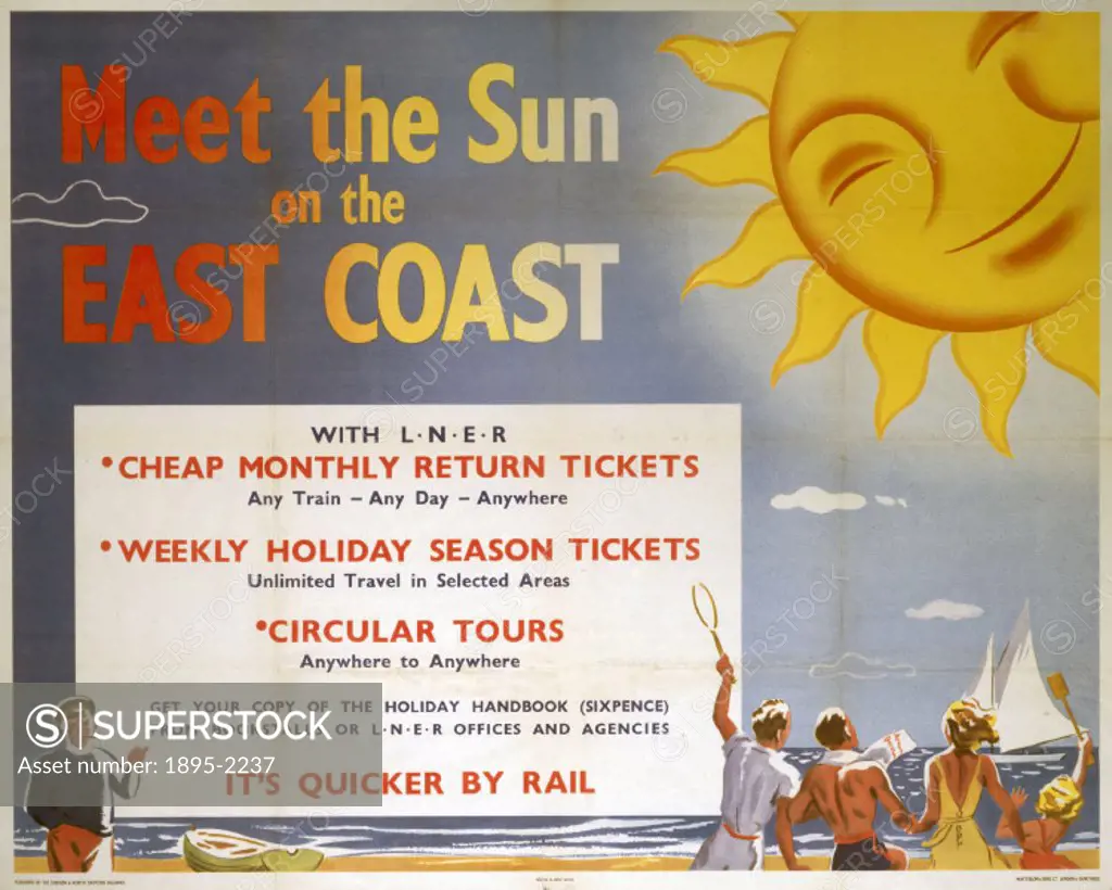 ´Meet the Sun on the East Coast´, LNER poster, 1923-1947.