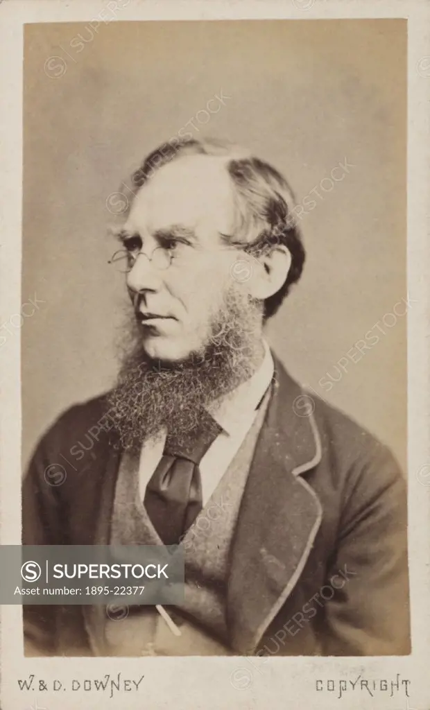 Carte de visite photograph by W & D Downey of Newcastle. Hooker (1817-1911) succeeded his father as director of the Royal Botanic Gardens at Kew, Lond...