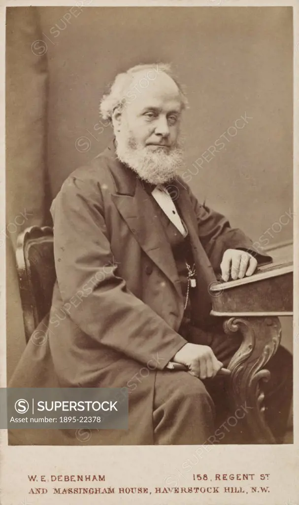 Carte de visite photograph by W E Debenham of a Mr Hackett, secretary of the General Steam Navigation Company. The GSNC, (founded in 1824), ran excurs...