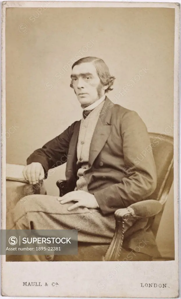 Carte de visite photograph by Maull & Company of John Russell Hind (1823-1895). At the age of seventeen Hind started working in the magnetic and meteo...