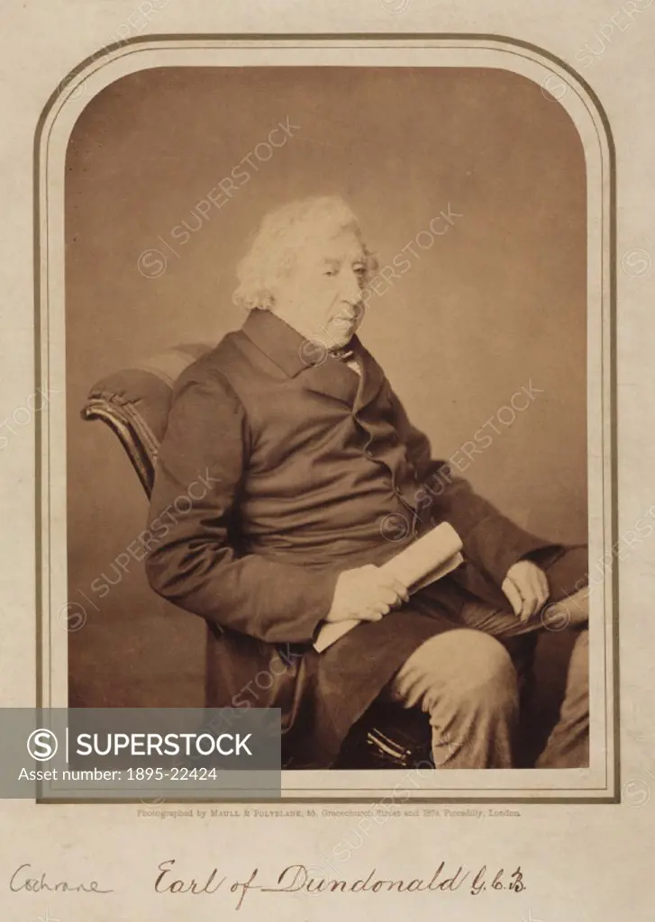 ´Studio portrait photograph by Maull and Polyblank of Thomas Cochrane, tenth Earl of Dundonald (1775-1860). Cochrane had a colourful career; he was ca...
