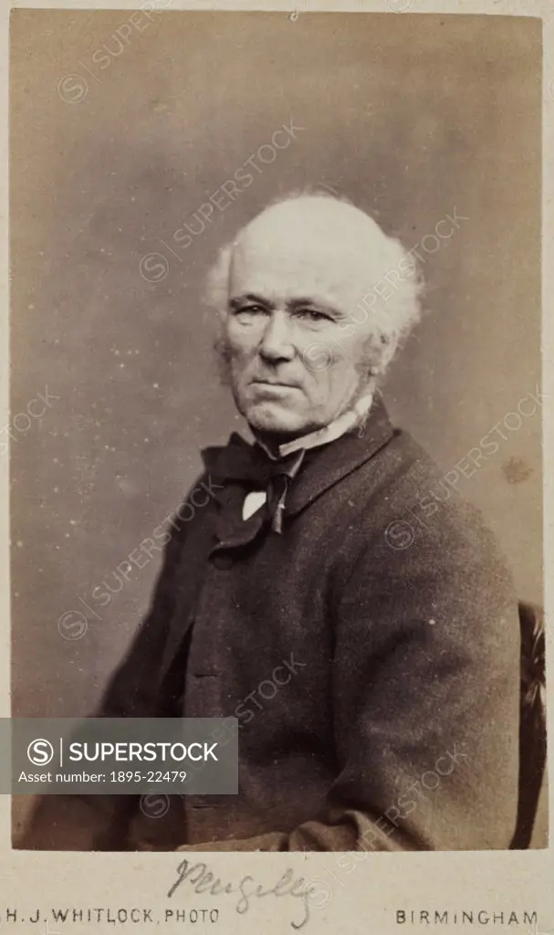 Carte de visite photograph by H J Whitlock of William Pengelly (1812-1894). Pengelly began his career as a school teacher but his interest in mathemat...